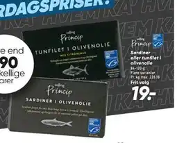 Bilka Sardiner eller tunfilet i olivenolie tilbud