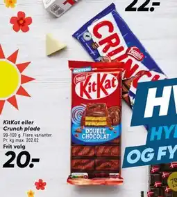 Bilka KitKat eller Crunch plade tilbud