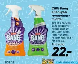 Bilka Cillit Bang eller Lysol rengørings middel tilbud