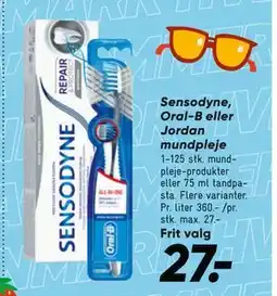 Bilka Sensodyne, Oral-B eller Jordan mundpleje tilbud