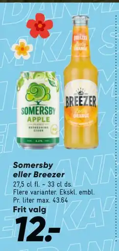 Bilka Somersby eller Breezer tilbud