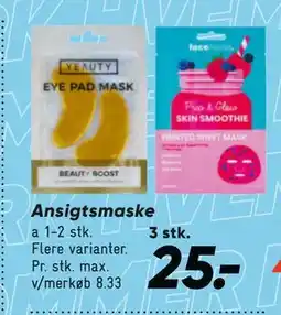Bilka Ansigtsmaske tilbud