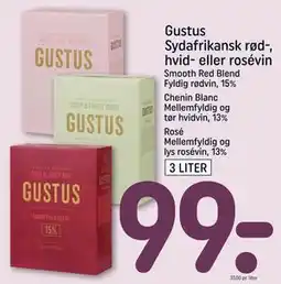 REMA 1000 Gustus Sydafrikansk rød-, hvid- eller rosévin tilbud