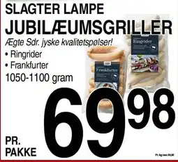 ABC Lavpris Slagter lampe jubilæumsgriller hatting tilbud