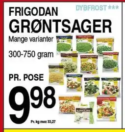 ABC Lavpris Frigodan grøntsager tilbud