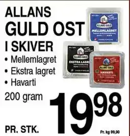 ABC Lavpris Allans guld ost i skiver tilbud