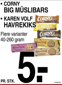 ABC Lavpris Corny big müslibars • karen volf corny havrekiks corny tilbud