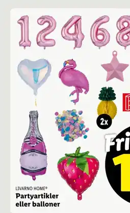 Lidl LIVARNO HOME® Partyartikler eller balloner tilbud