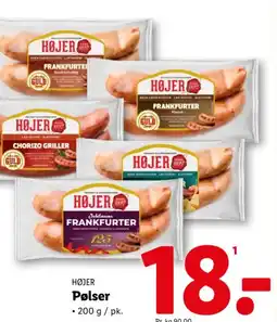 Lidl HØJER Pølser tilbud