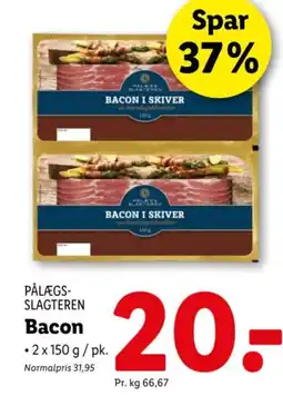 Lidl PÅLÆGS- SLAGTEREN Bacon tilbud