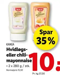 Lidl KANIA Hvidløgs- eller chili- mayonnaise tilbud