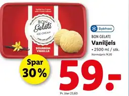 Lidl BON GELATI Vaniljeis tilbud