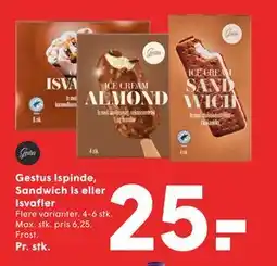 SPAR Gestus Ispinde, Sandwich Is eller Isvafler tilbud