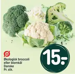 REMA 1000 Økologisk broccoli eller blomkål Danske Pr. stk tilbud