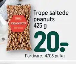 REMA 1000 Trope saltede peanuts 425 g tilbud