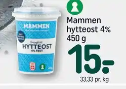 REMA 1000 Mammen hytteost 4% 450 g tilbud