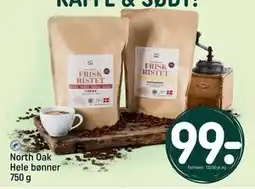 REMA 1000 North Oak Hele bønner 750 g tilbud