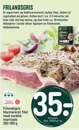 REMA 1000 Frilandsgris Marmoreret filet med nordisk marinade 250-350 g tilbud