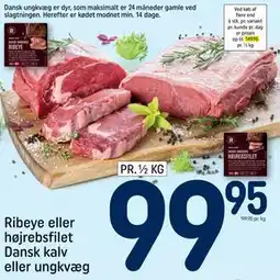 REMA 1000 Ribeye eller højrebsfilet Dansk kalv eller ungkvæg tilbud