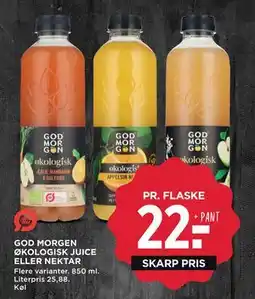 MENY GOD MORGEN ØKOLOGISK JUICE ELLER NEKTAR tilbud