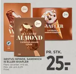 MENY GESTUS ISPINDE, SANDWICH IS ELLER ISVAFLER tilbud