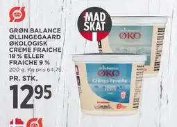 MENY GRØN BALANCE ØLLINGEGAARD ØKOLOGISK CREME FRAICHE 18 % ELLER FRAICHE 9 % tilbud
