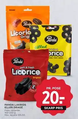 MENY PANDA LAKRIDS ELLER DRAGÉ tilbud