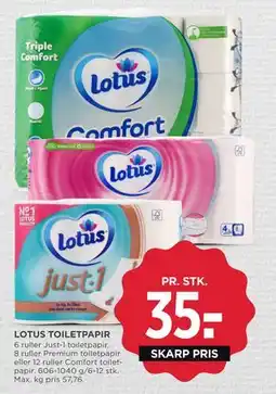 MENY LOTUS TOILETPAPIR tilbud