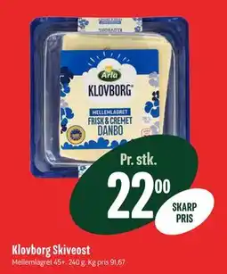 Min Købmand Klovborg Skiveost tilbud