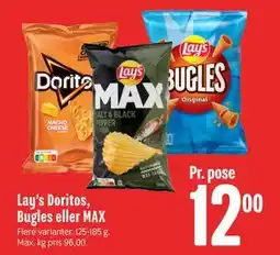Min Købmand Lay’s Doritos, Bugles eller MAX tilbud