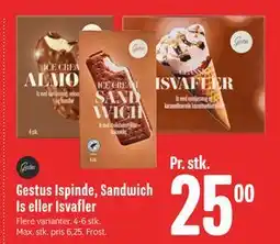Min Købmand Gestus Ispinde, Sandwich Is eller Isvafler tilbud