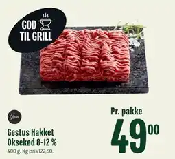 Min Købmand Gestus Hakket Oksekød 8-12 % tilbud