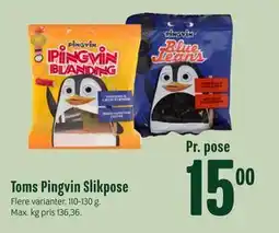 Min Købmand Toms Pingvin Slikpose tilbud