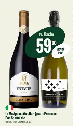 Min Købmand In Me Appassite eller Quadri Prosecco Doc Spumante tilbud