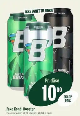 Min Købmand Faxe Kondi Booster tilbud