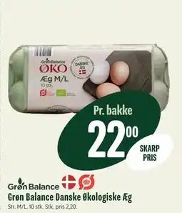 Min Købmand Grøn Balance Danske Økologiske Æg tilbud