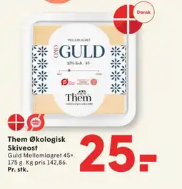 SPAR Them Økologisk Skiveost tilbud