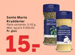 SPAR SANTA MARIA Krydderier tilbud