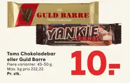SPAR Toms Chokoladebar eller Guld Barre tilbud