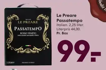 SPAR Le Preare Passatempo tilbud
