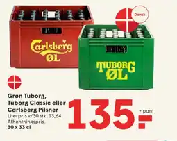 SPAR Grøn Tuborg, Tuborg Classic eller Carlsberg Pilsner tilbud