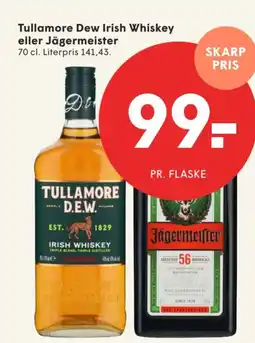 SPAR Tullamore Dew Irish Whiskey eller Jägermeister tilbud