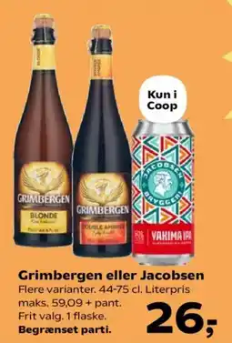 SuperBrugsen Grimbergen eller Jacobsen tilbud