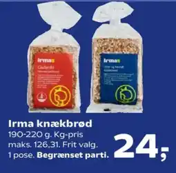 SuperBrugsen Irma knækbrød tilbud