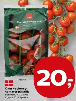SuperBrugsen Danske cherry- tomater på stilk tilbud