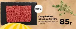 SuperBrugsen Coop hakket oksekød 14-18% tilbud