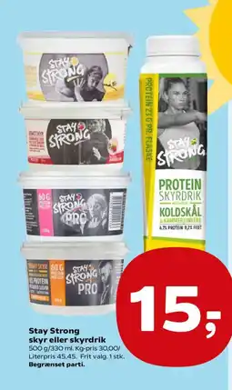 SuperBrugsen Stay Strong skyr eller skyrdrik tilbud
