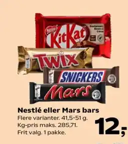 SuperBrugsen Nestlé eller Mars bars tilbud