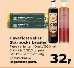 SuperBrugsen Havafiesta eller Starbucks kapsler tilbud
