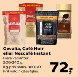 SuperBrugsen Gevalia, Café Noir eller Nescafé Instant tilbud